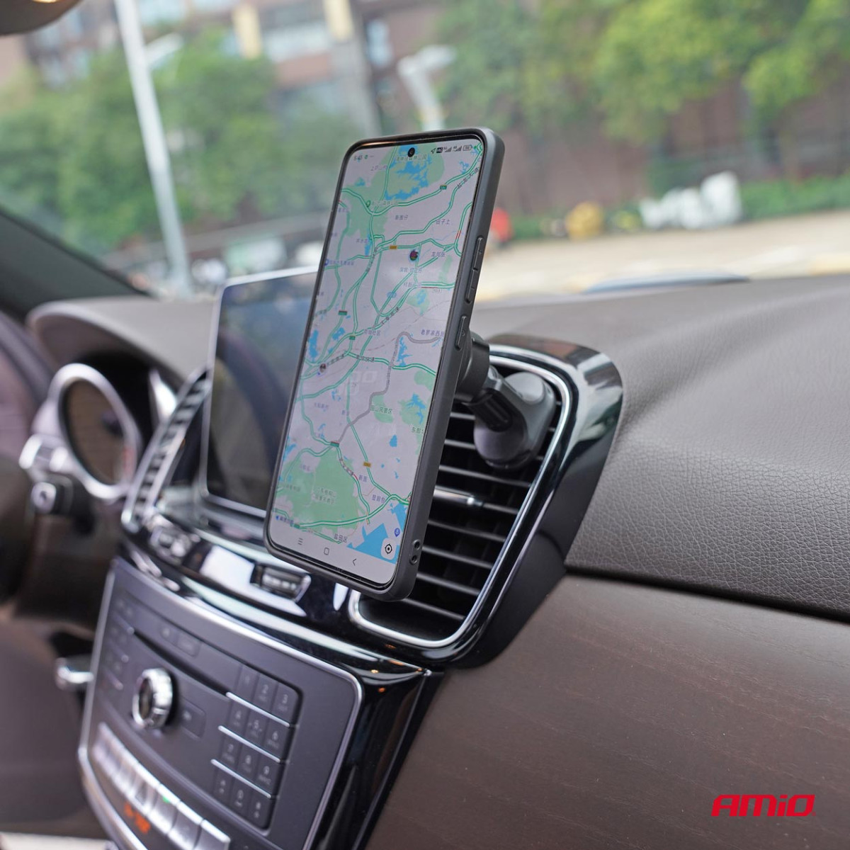 Magnetische Handyhalterung für Lüftungsgitter AMiO-04141