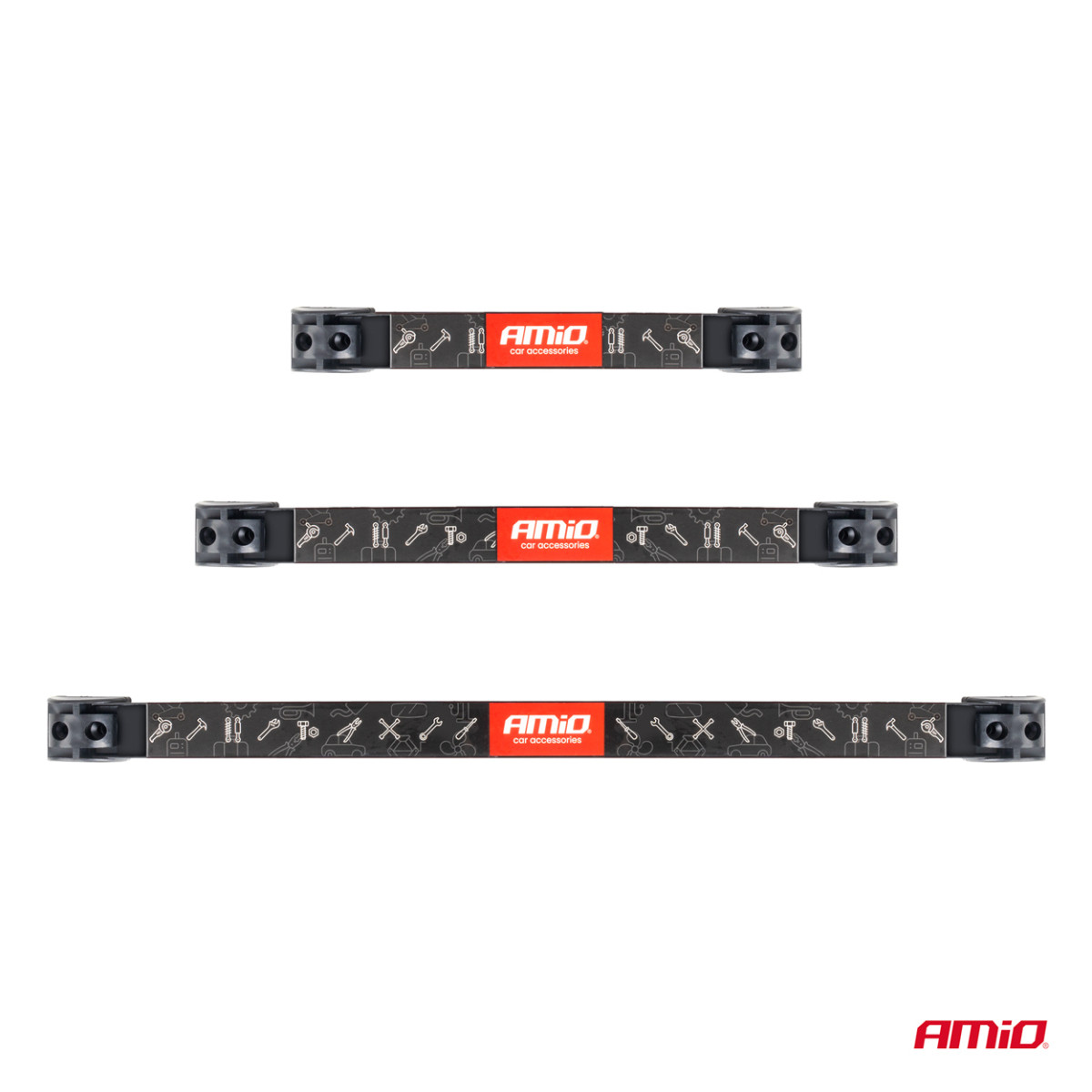 Magnetische Werkzeugleisten, 3er-Set (20 cm, 30,5 cm, 46 cm) AMIO-04263