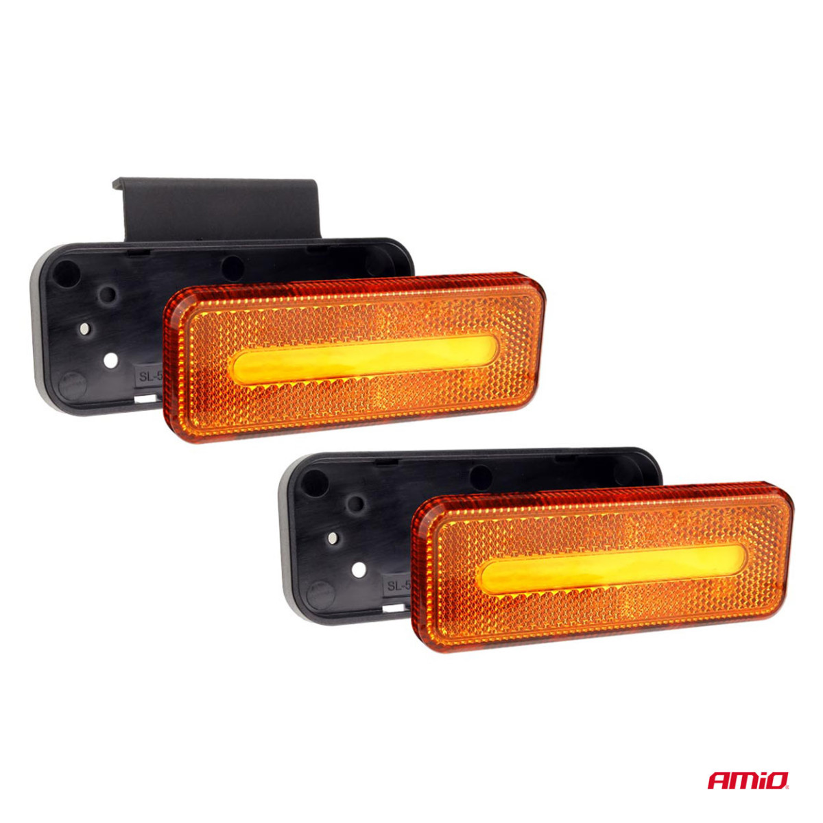 LED-Positionsleuchte AMiO OM-02-O, rechteckig, orange