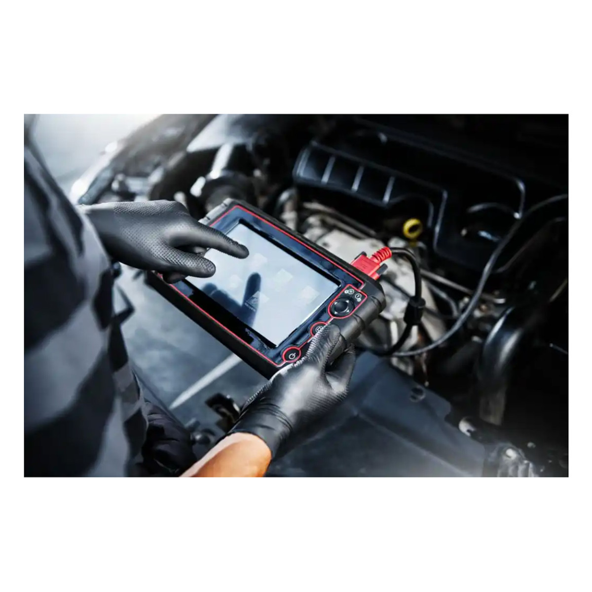 Mercator GoGrip ONE-BY-ONE Nitrilhandschuhe, schwarz, Größe L, 100 Stück.