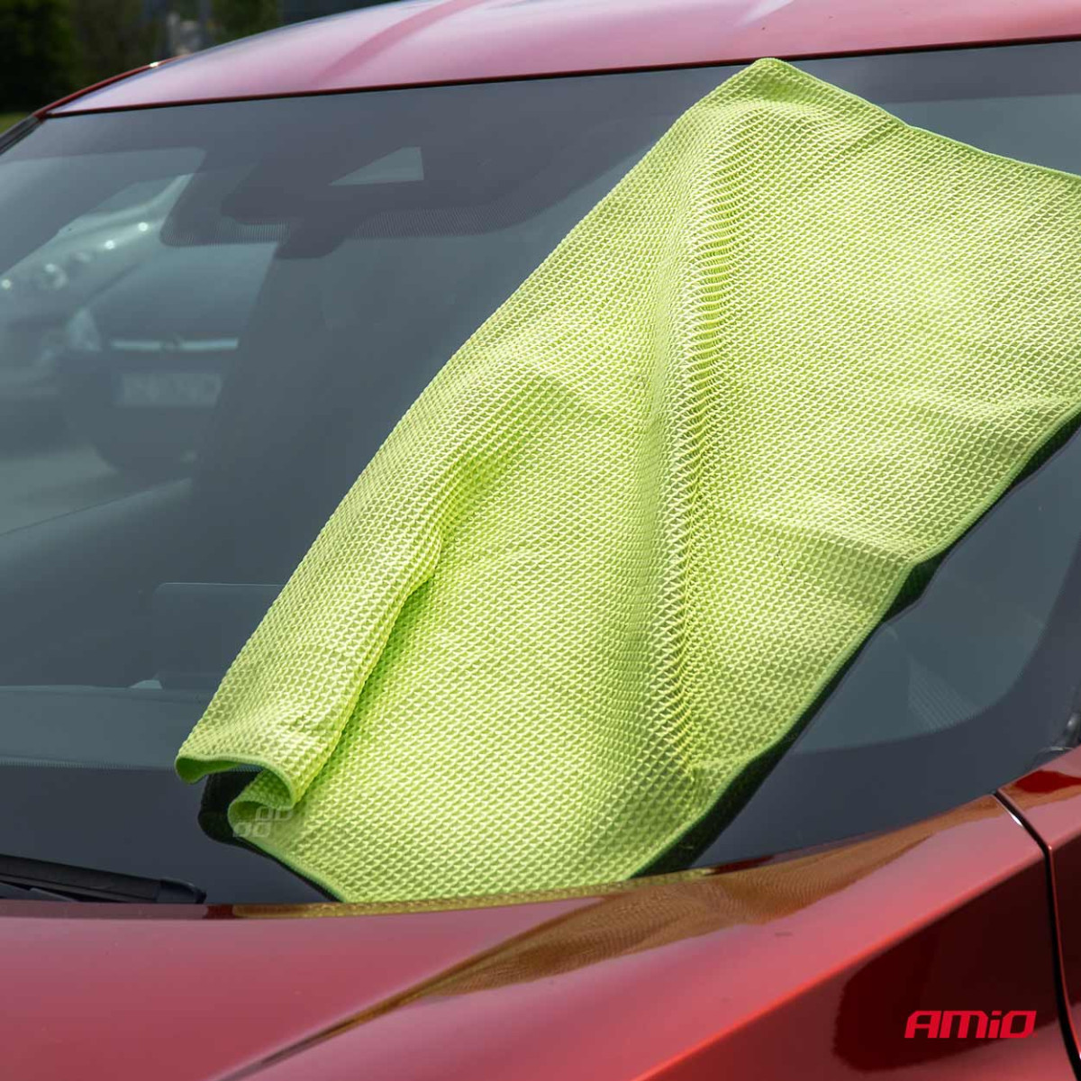 Mikrofaser-Glasreinigungstuch 40x60 cm, rau, 280 g/m² AMIO-03735