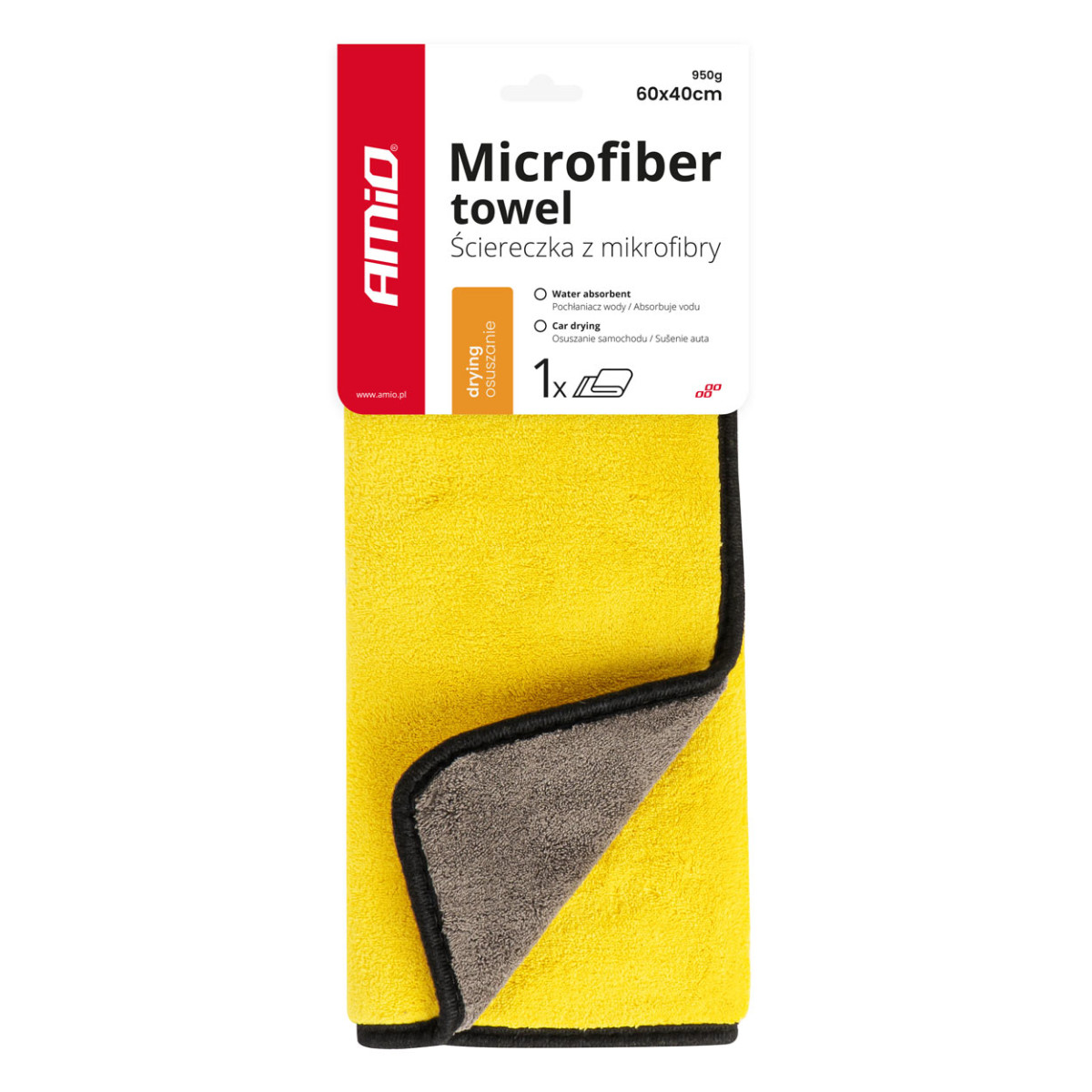 Mikrofaserhandtuch 40x60 cm, 950 g/m² AMIO-03756