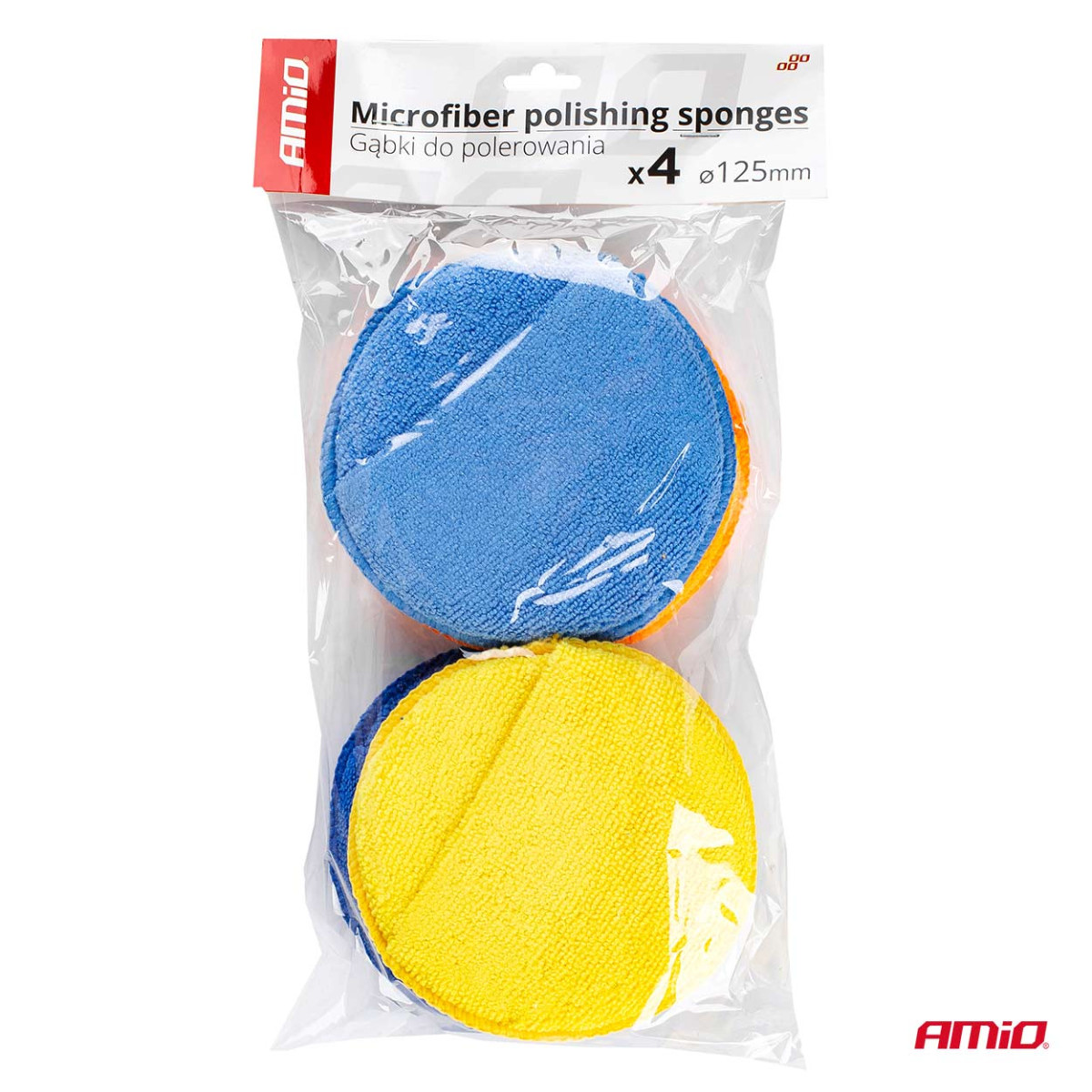 Mikrofaser-Polierschwämme, 125 mm, 4 Stück.