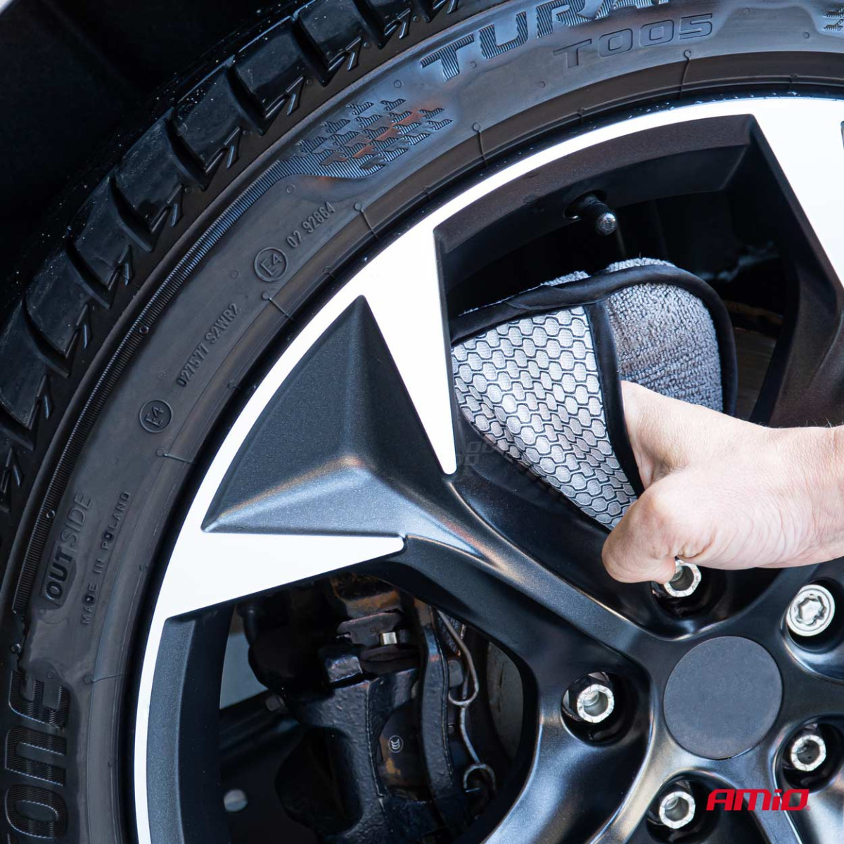 Mikrofaser-Schwamm für Felgen, 20x16x2 cm AMiO-03843