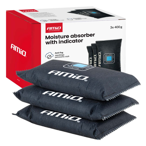 Auto-Feuchtigkeitsabsorber mit Indikator, 3 × 400 g AMIO-04878