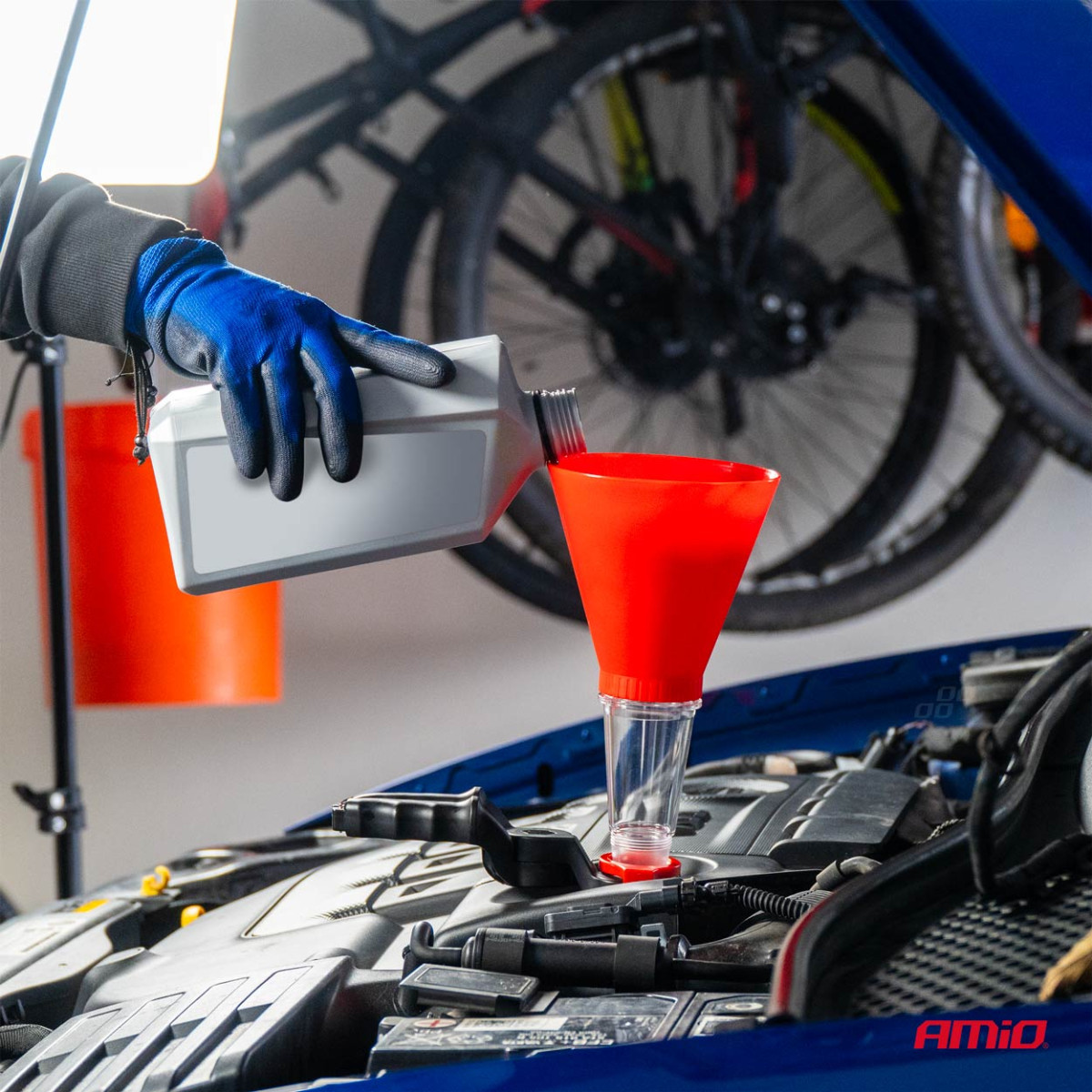 Motoröltrichter mit Halterung 125 mm AMIO-03278