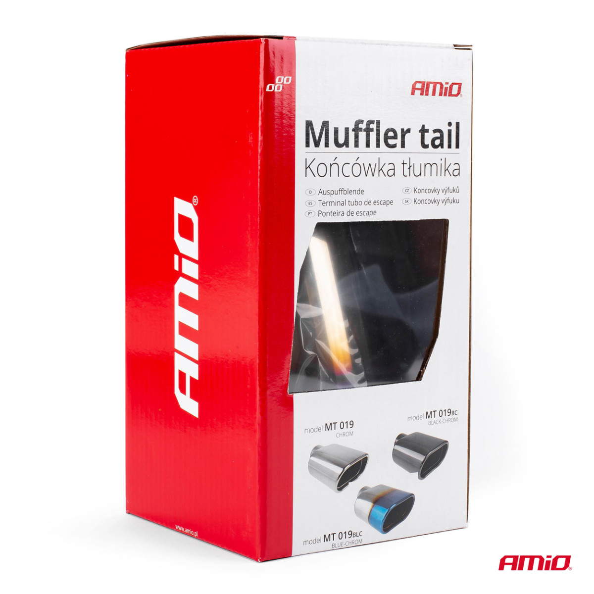 Auspuffendrohr 40-58 mm, Edelstahl, brünierte Metalloptik, AMIO-02353