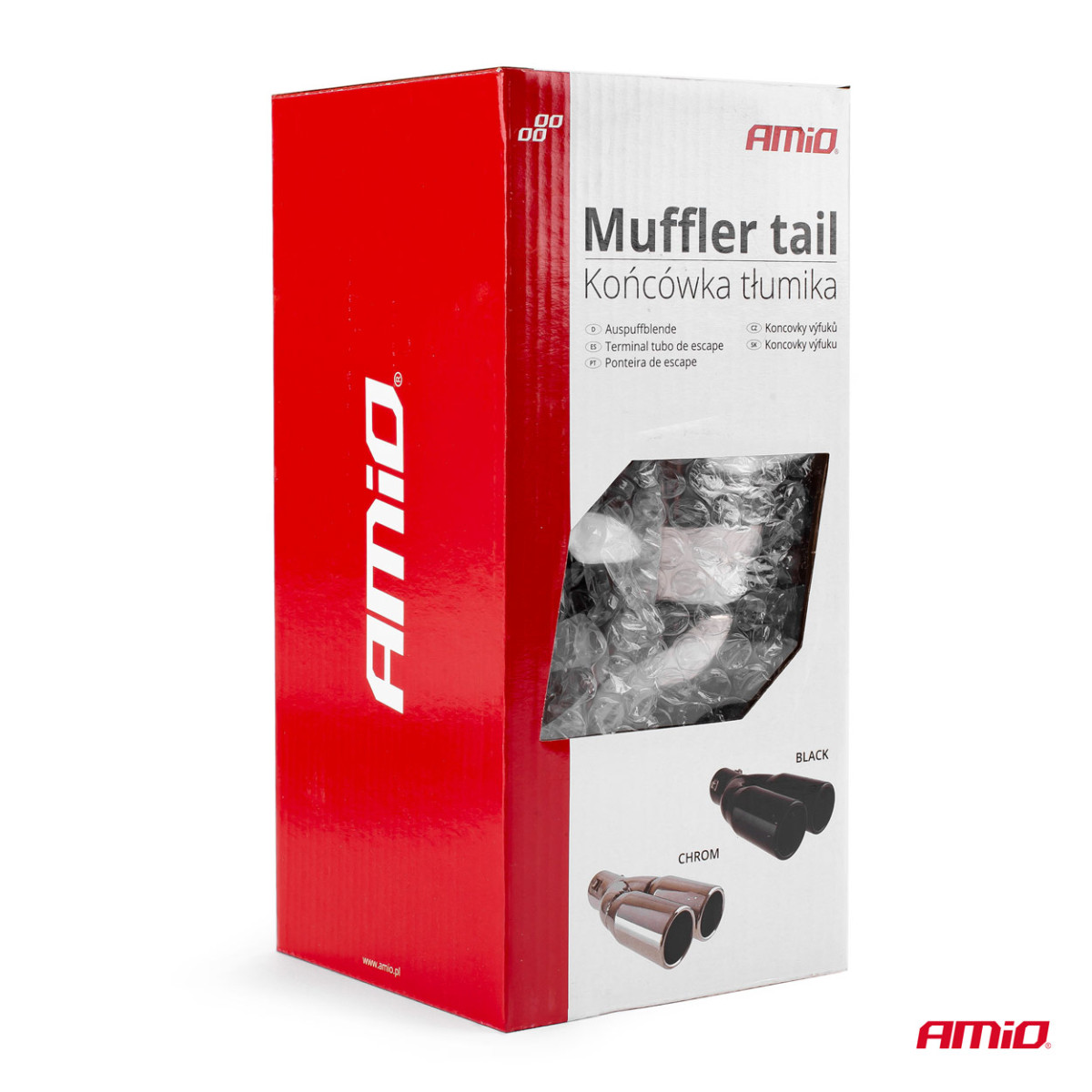 Auspuffendrohr 35-50 mm, Edelstahl, verchromt, AMIO-01304