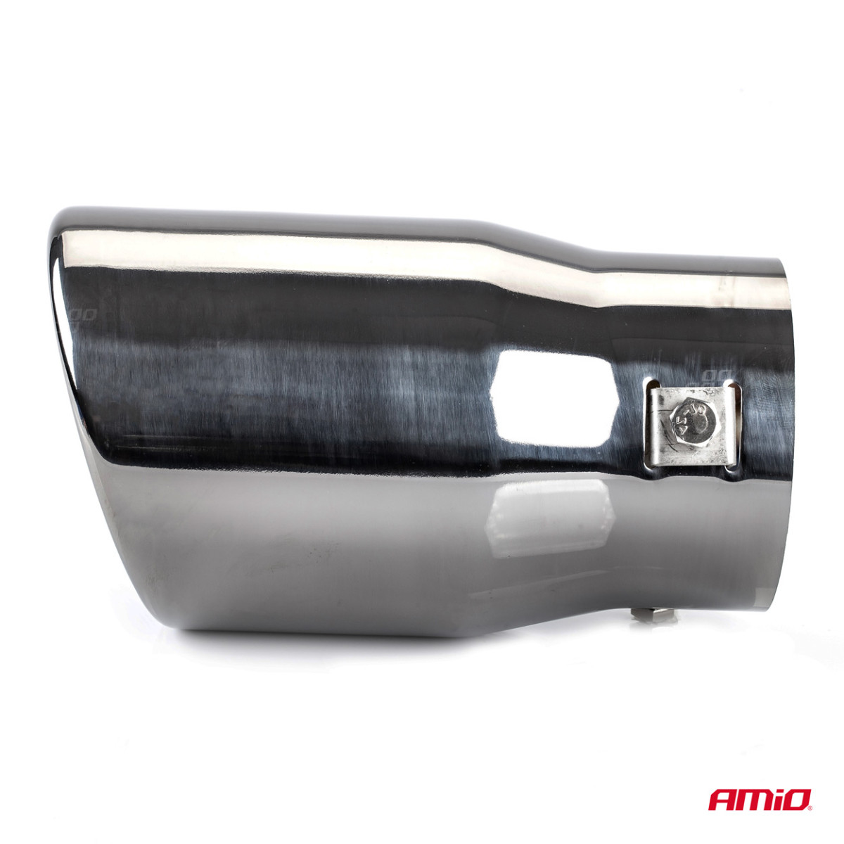 Auspuffendrohr 48-65 mm, Edelstahl, Graphitfarbe, AMIO-02193