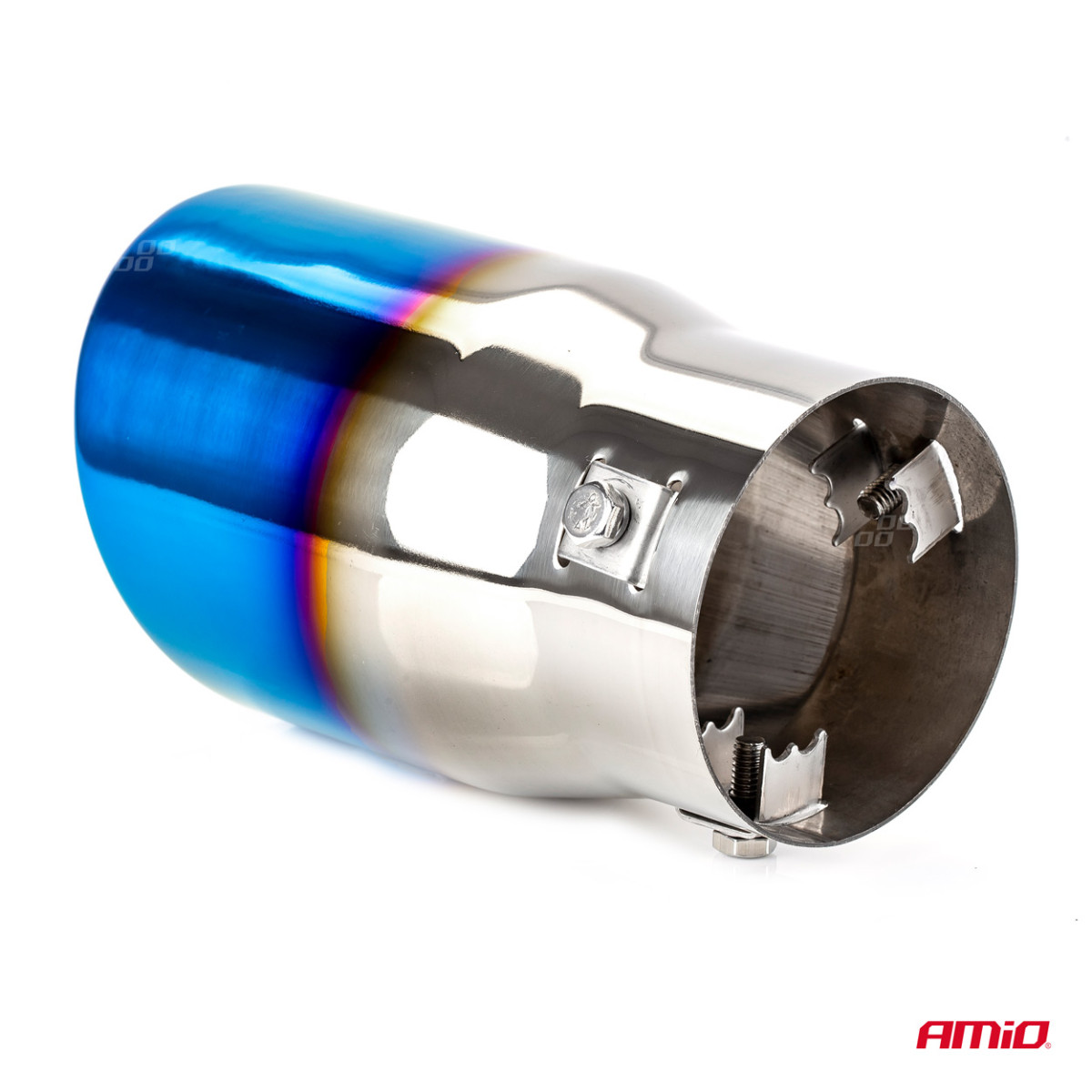 Auspuffendrohr 48-65 mm, Edelstahl, brünierte Metalloptik, AMIO-02198