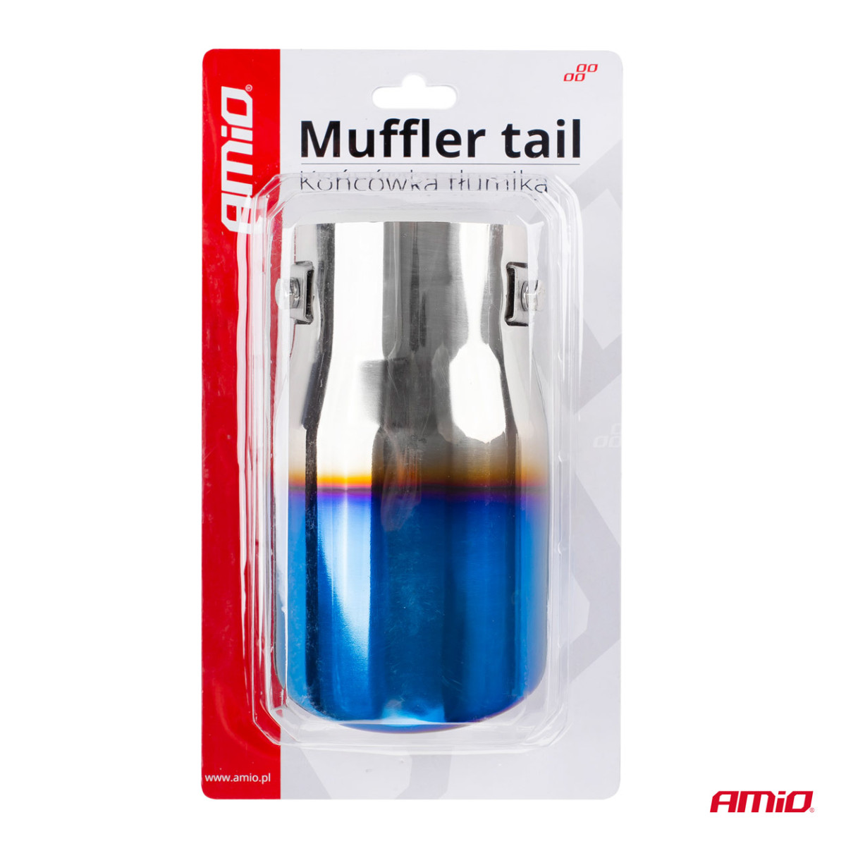 Auspuffendrohr 48-65 mm, Edelstahl, brünierte Metalloptik, AMIO-02198