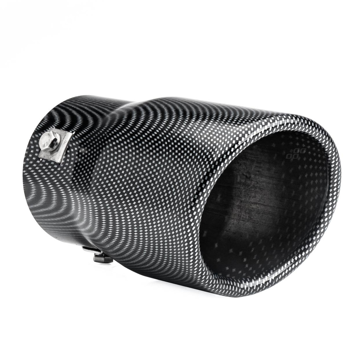 Auspuffendrohr 48-65 mm, Edelstahl, Carbon, AMIO-01117