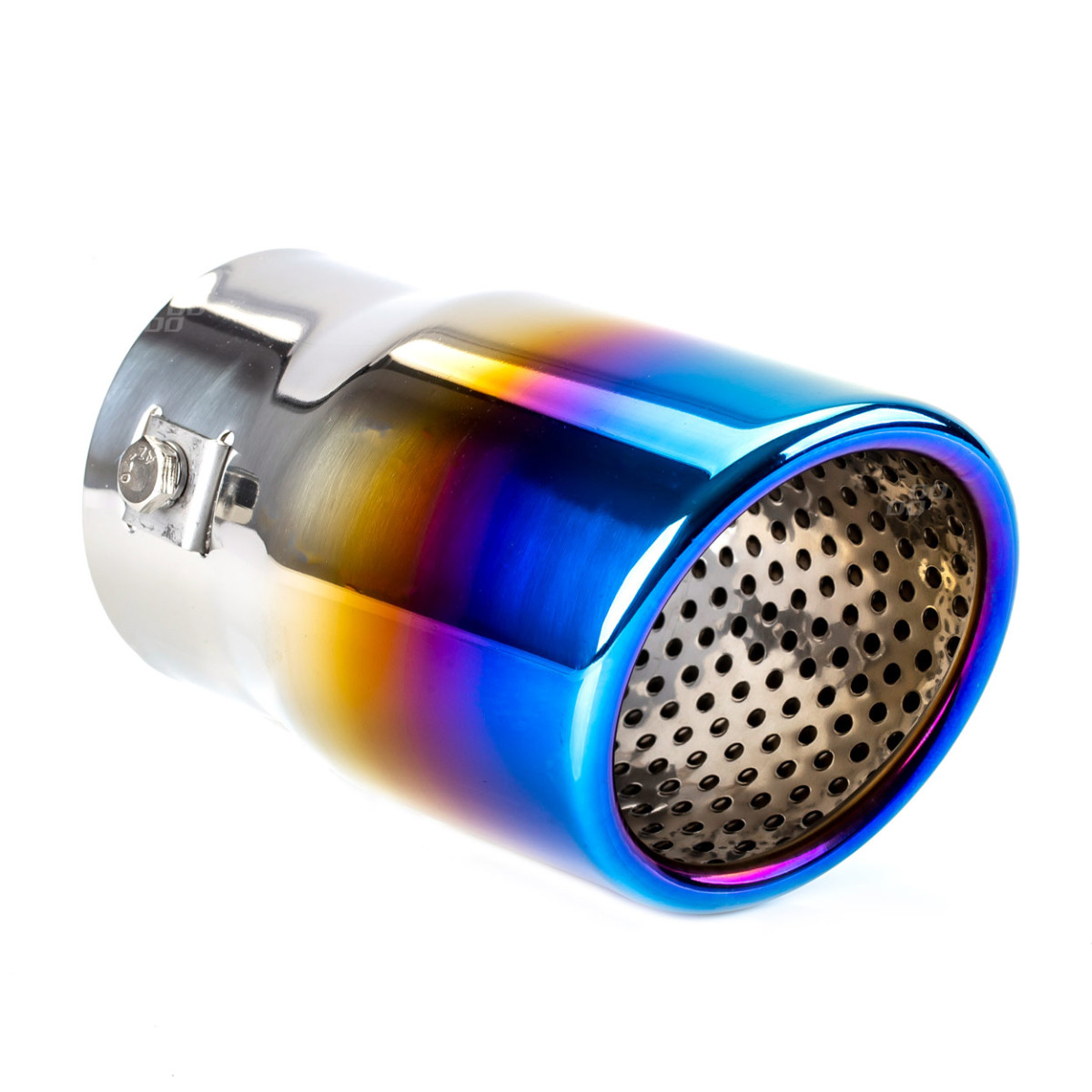 Auspuffendrohr 43–62 mm, Edelstahl, brünierte Metalloptik, AMIO-02197