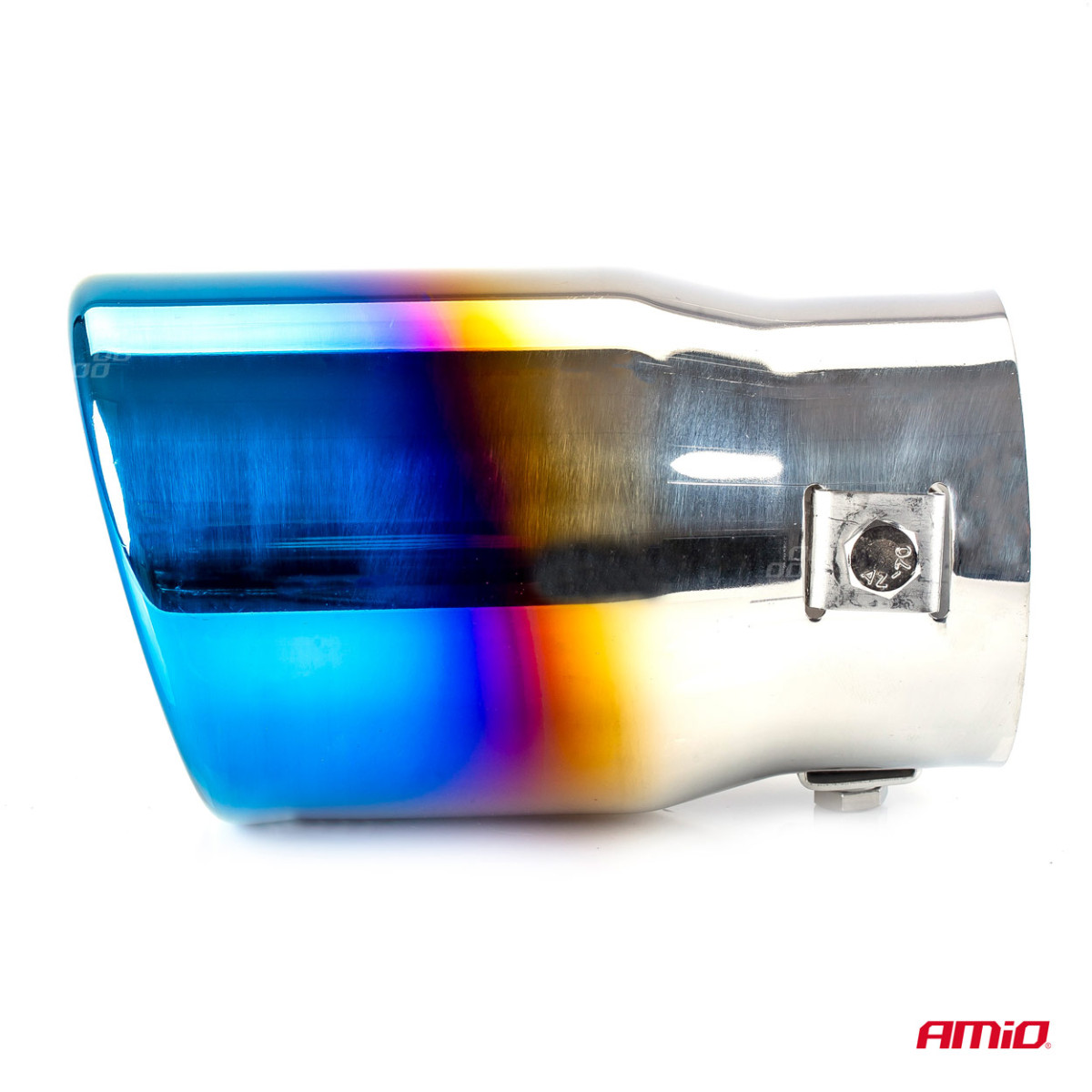 Auspuffendrohr 43–62 mm, Edelstahl, brünierte Metalloptik, AMIO-02197