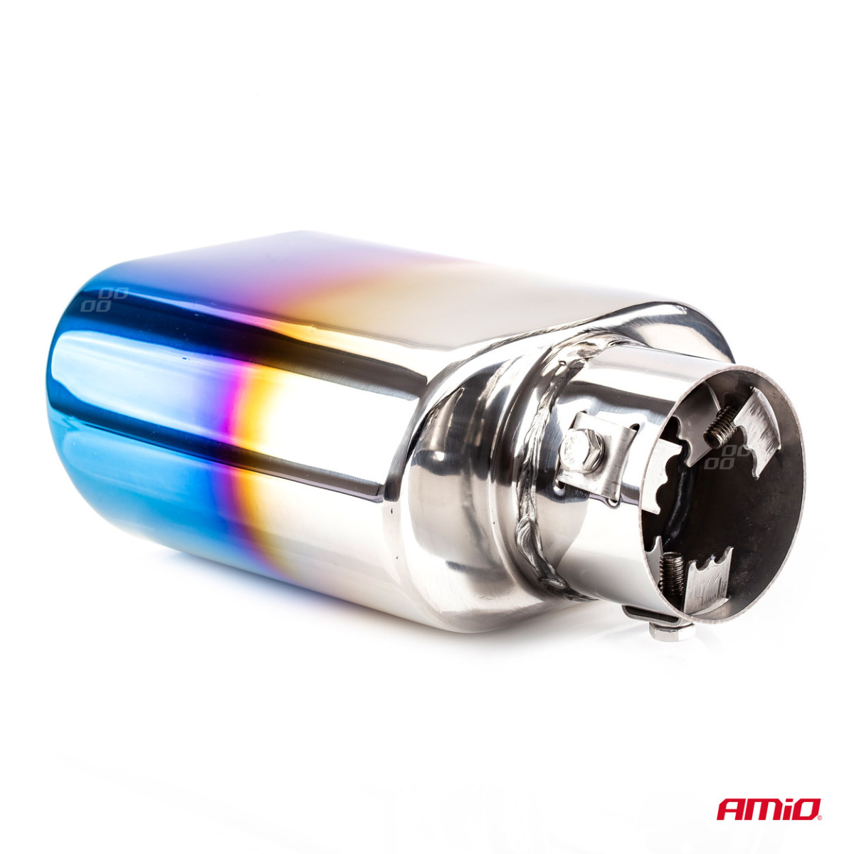 Auspuffendrohr 33-50 mm, Edelstahl, brünierte Metalloptik, AMIO-02191