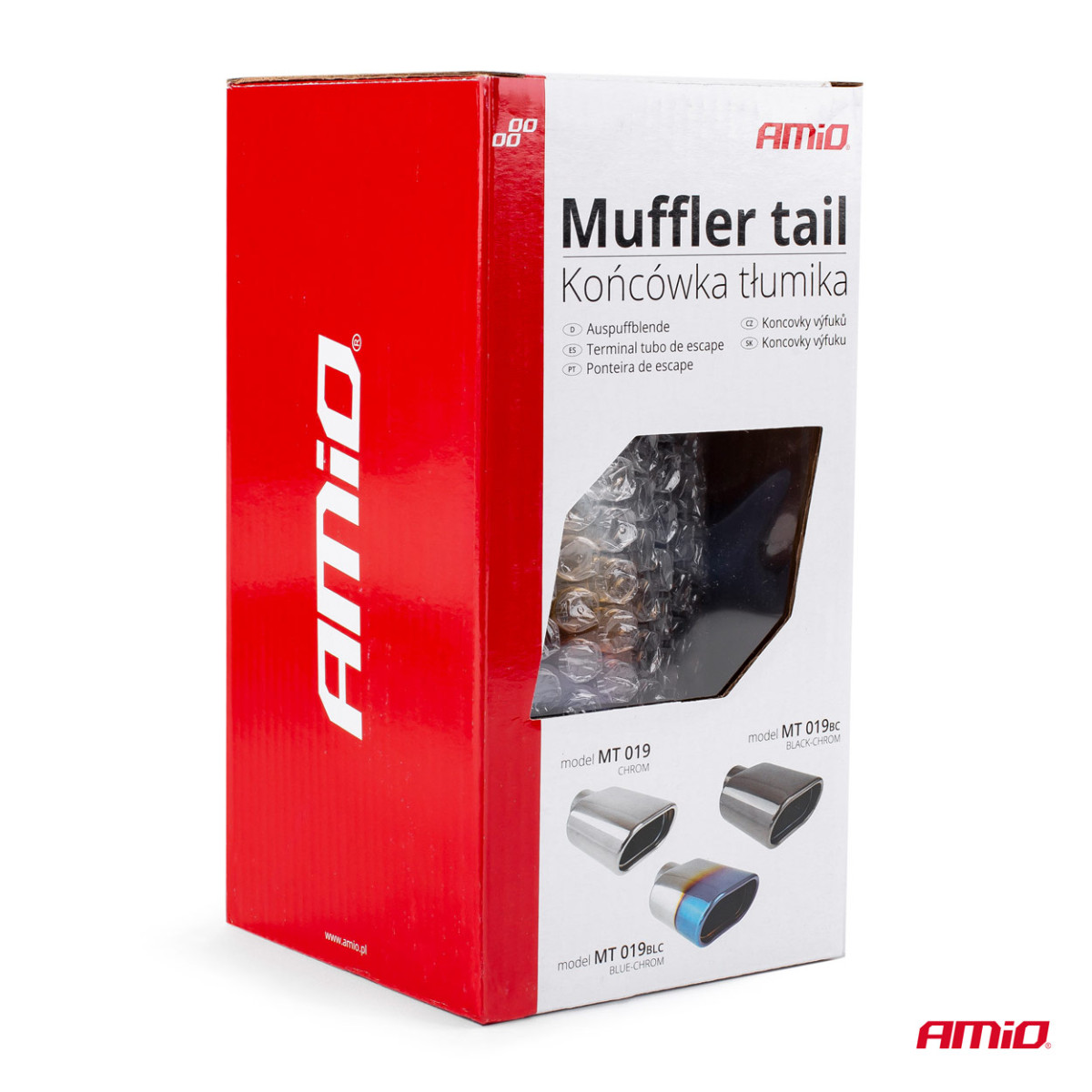 Auspuffendrohr 33-50 mm, Edelstahl, brünierte Metalloptik, AMIO-02191