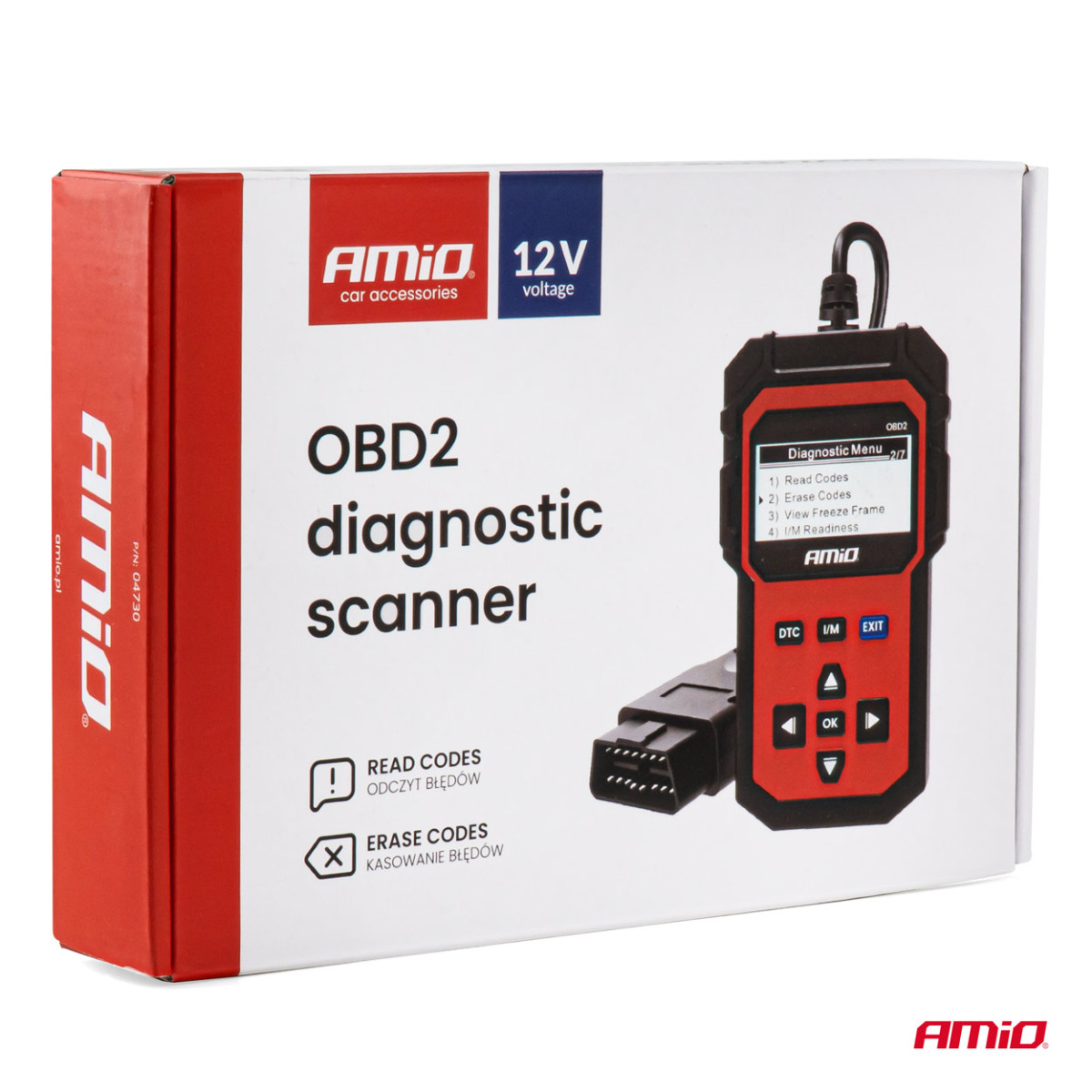 OBD2-Diagnosescanner AMIO-04730, 155×85×25 mm
