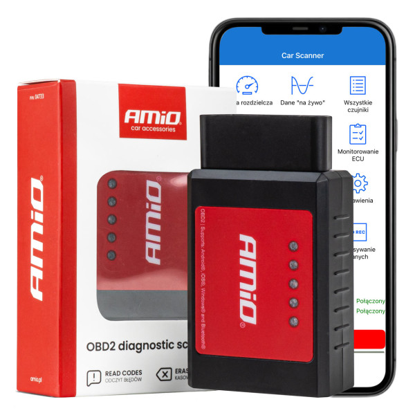 OBD2 BT XL Diagnosescanner (Bluetooth) AMIO-04733