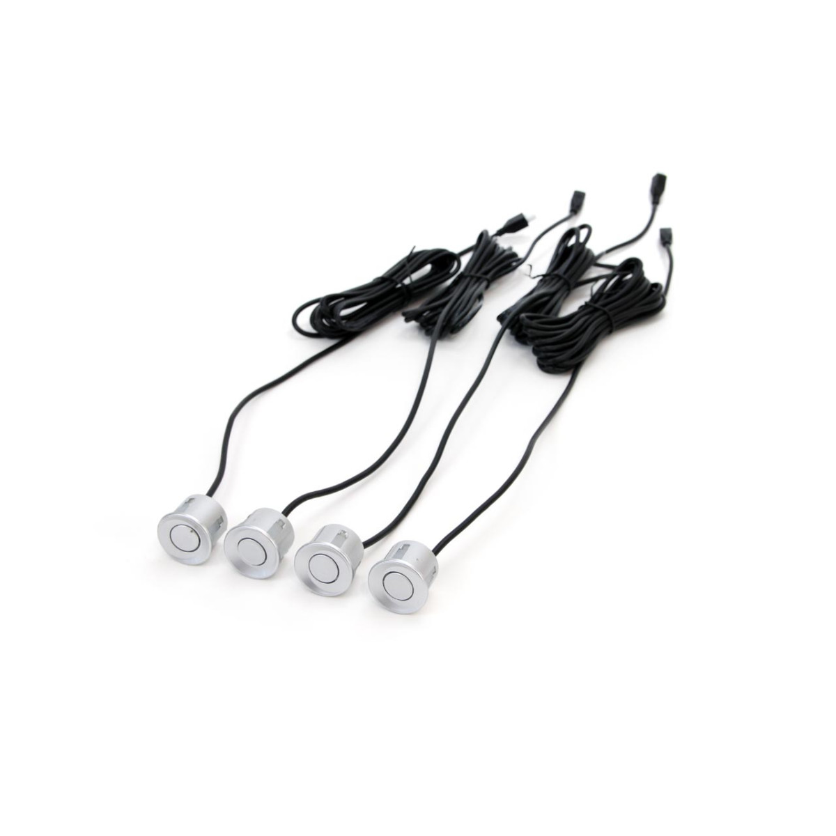 Einparkhilfesystem TFT02 4,3" mit FLIP-UP CAM-310 Kamera, 4 silberne Sensoren 22 mm