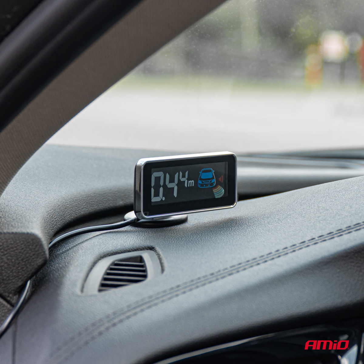 Einparkhilfesystem LED-GRAF 3D, 8 schwarze Sensoren GOLD 18 mm AMIO-03192