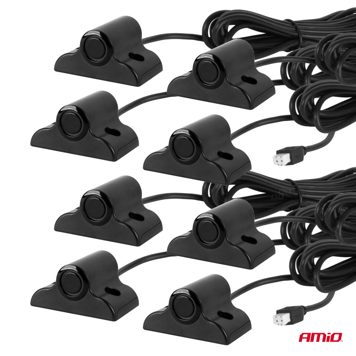 Einparkhilfe LED-GRAF 3D, 8 schwarze Sensoren 19 mm, für Lkw AMIO-03195