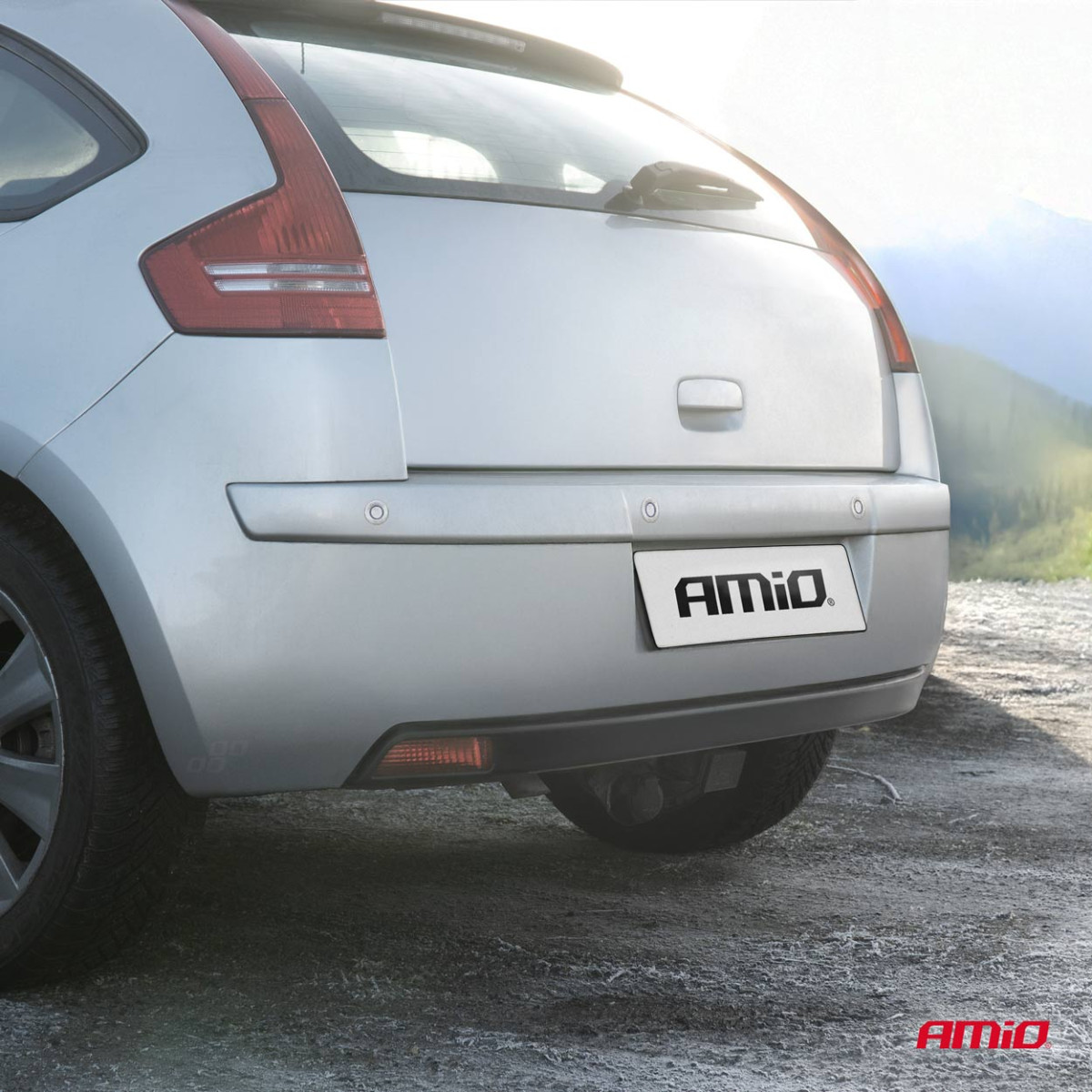 Parksensoren-Set LED-GRAF, 8 silberne Sensoren 22 mm AMIO-01597