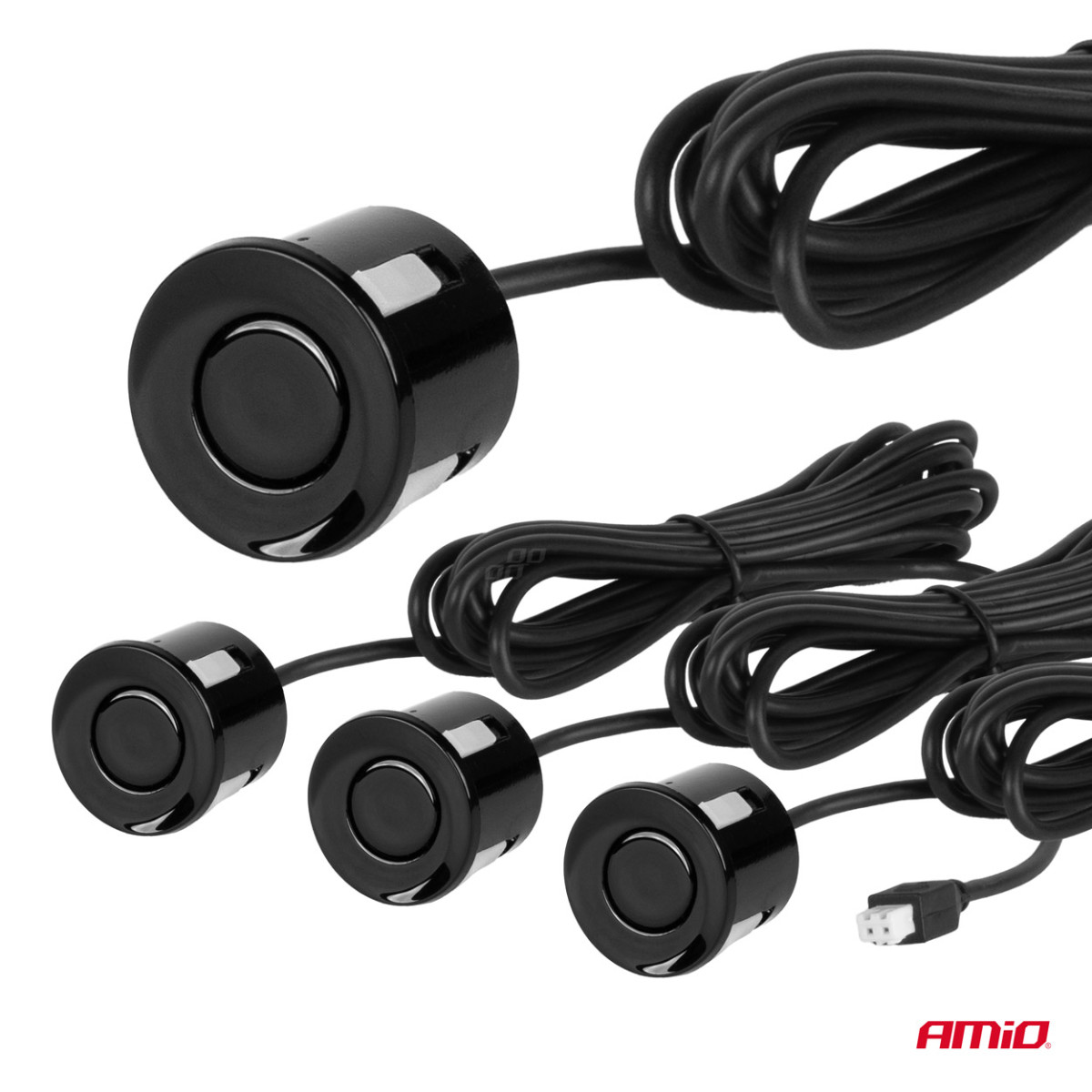 Einparkhilfe MAX LED, 4 schwarze Sensoren 22 mm AMIO-02287