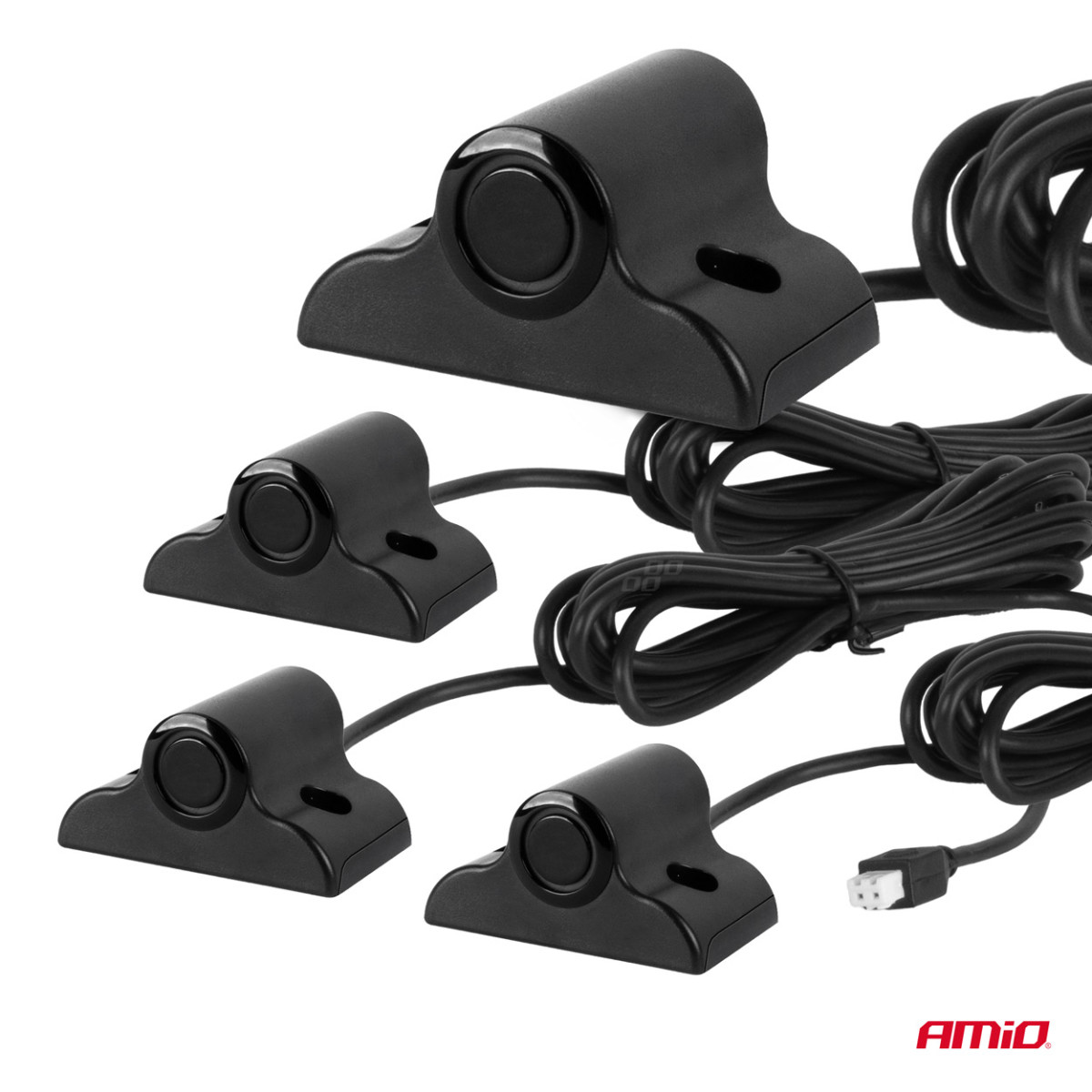 Einparkhilfe MAX LED, 4 schwarze Sensoren 19 mm, für Lkw AMIO-02292