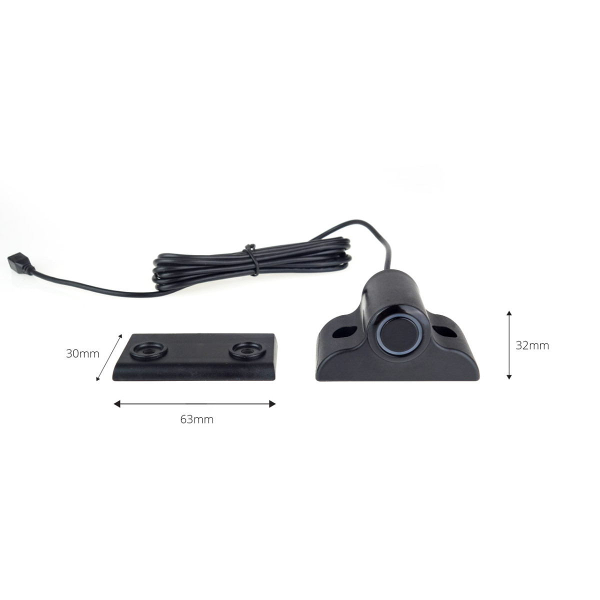 Einparkhilfesystem TFT01 4,3" mit HD-307-IR-Kamera, 4 schwarzen Sensoren, für Lkw