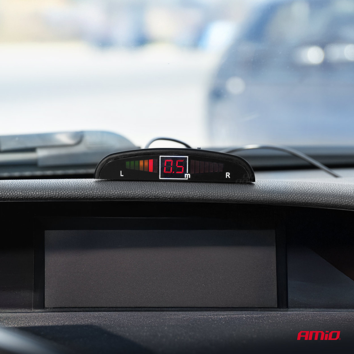 Einparkhilfe-LED-System, 4 schwarze Sensoren GOLD 18 mm AMIO-01577