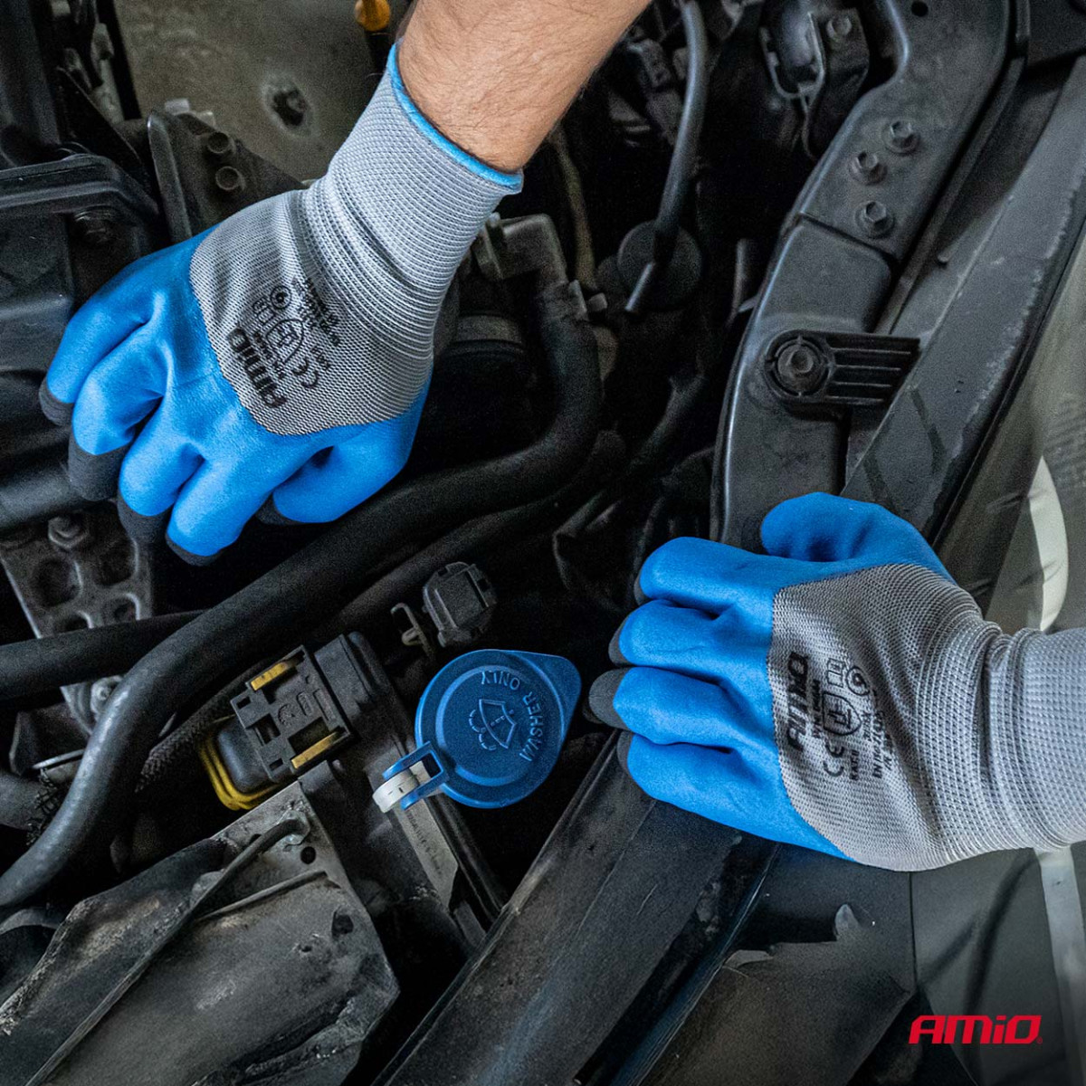 PE-Latex-Arbeitshandschuhe mit 3/4-Schaumbeschichtung, Größe 10, 4 Stück (2 Paar), 3131X