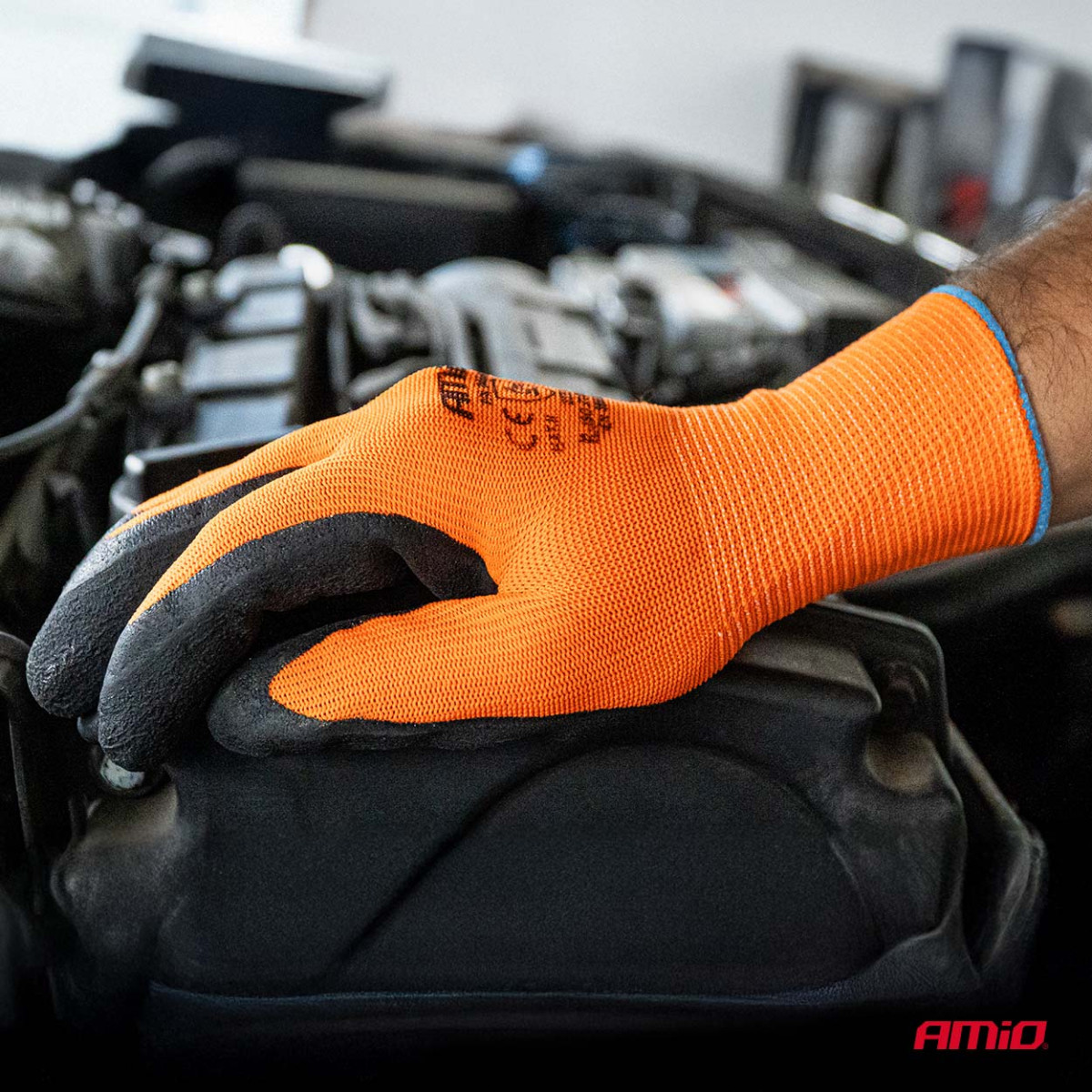 PE Latex foamsafety gloves 4 pcs Size 8 (2 pairs), AMIO-04639