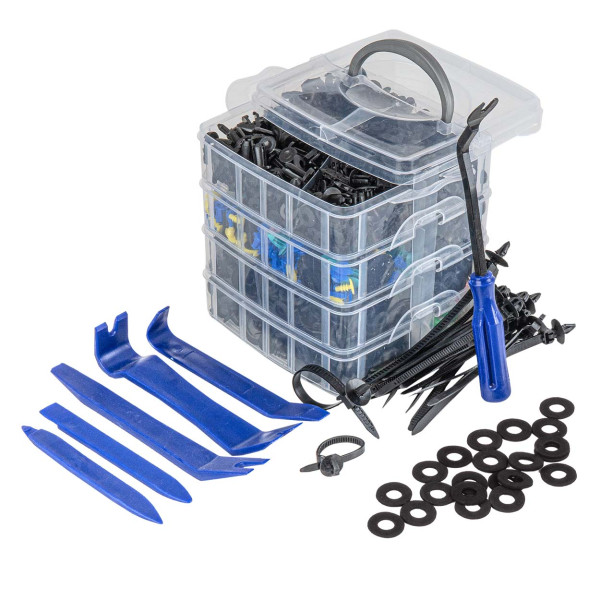 Kunststoffschweißset mit Stiften und Klammern, 1211-teilig. AMIO-04746