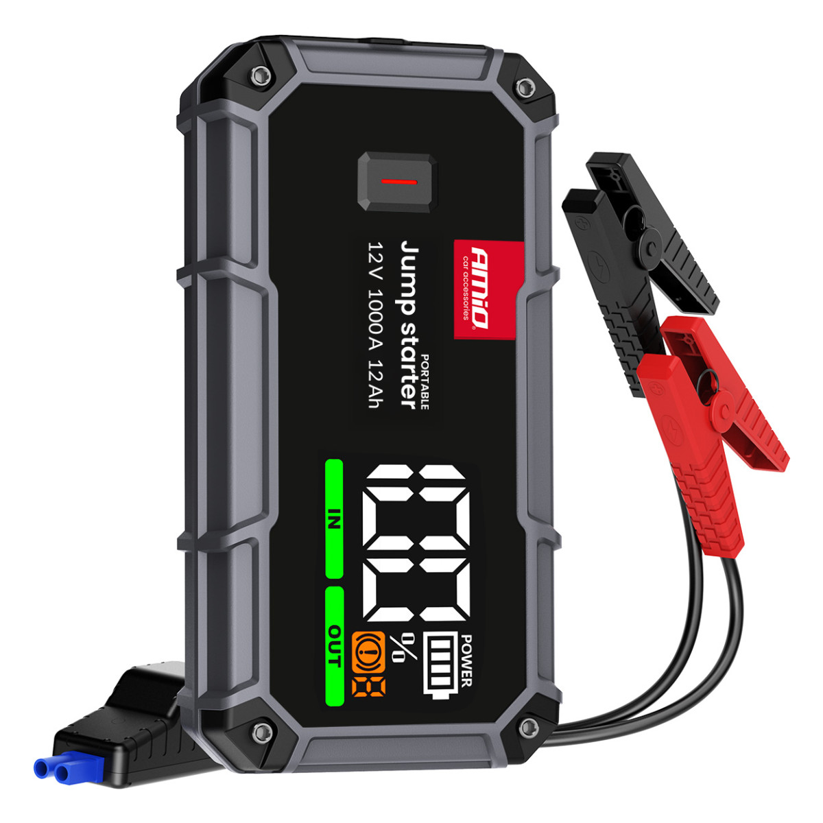 3-in-1 Auto-Starthilfe/LED/Powerbank 12V 12Ah 1000A PRO AMIO-04676