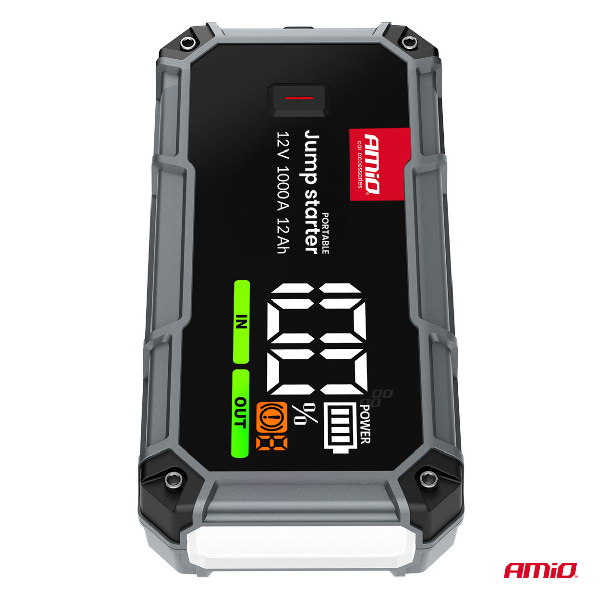 3-in-1 Auto-Starthilfe/LED/Powerbank 12V 12Ah 1000A PRO AMIO-04676