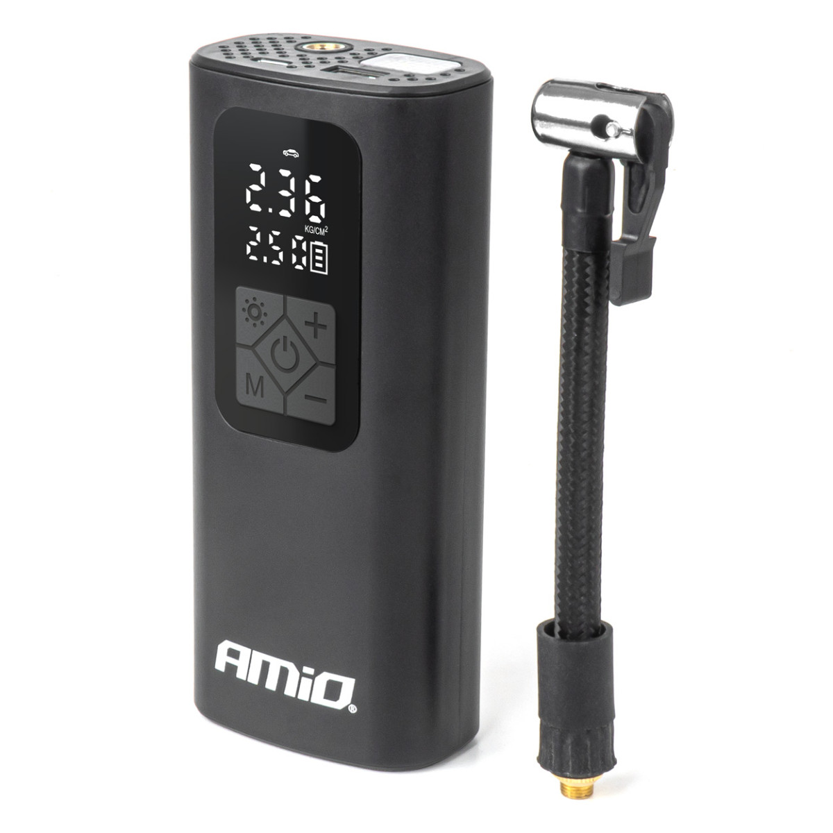 Kabelloser Autokompressor 40 W mit LED, Powerbank und USB-C, AMIO-04377