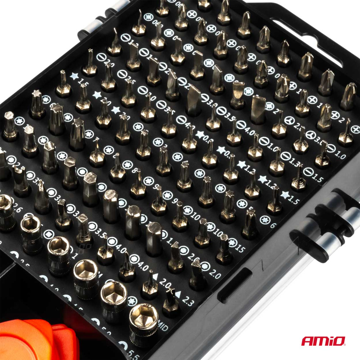 Präzisionsschraubendreher- und Bit-Set, 115-teilig, AMIO-03135