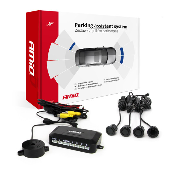 Einparkhilfe für Kamera und LCD-Bildschirm, GOLD 18 mm AMIO-02992