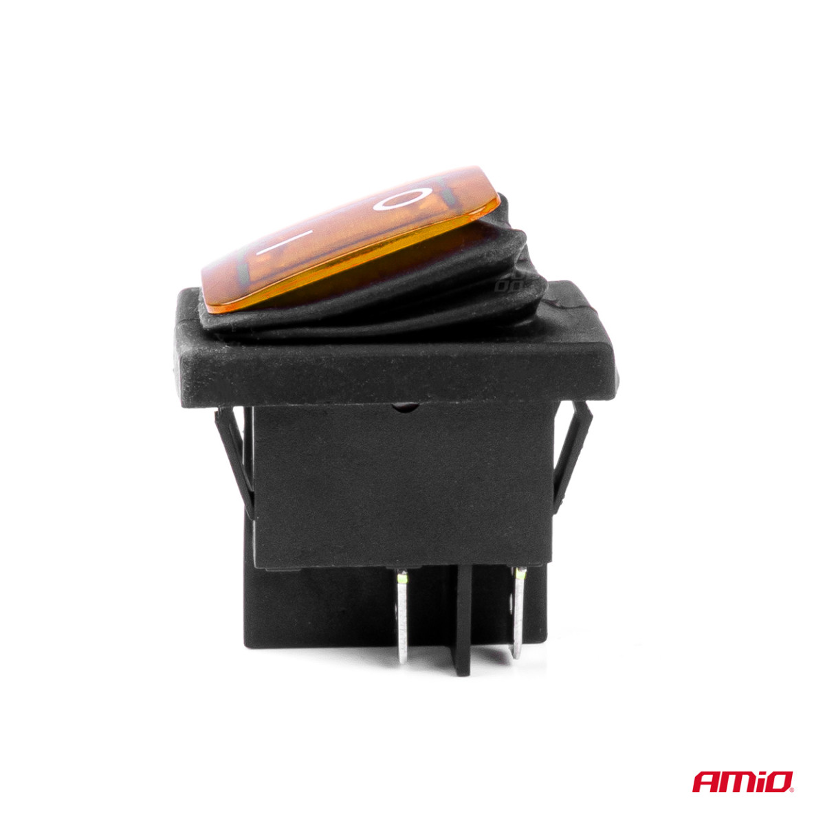 Rechteckiger Schalter mit gelber Beleuchtung AMIO-03091