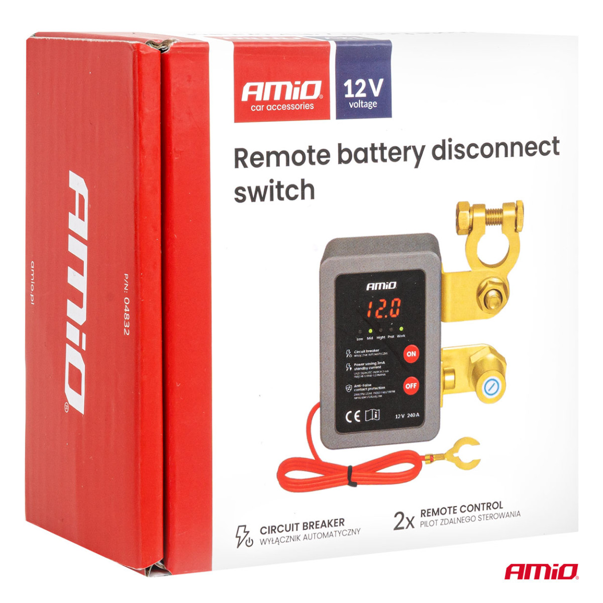 Fernbatterietrennschalter 12V 240A (BATT) AMIO-04832