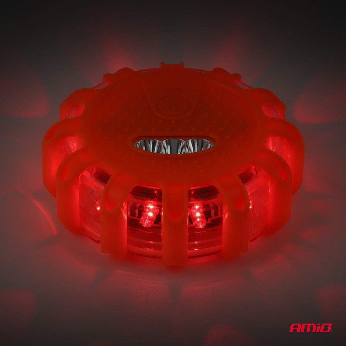 Tragbare LED-Warnleuchte mit Spotlichtfunktion, 3xAAA, IP65, 12SMD + 3SMD