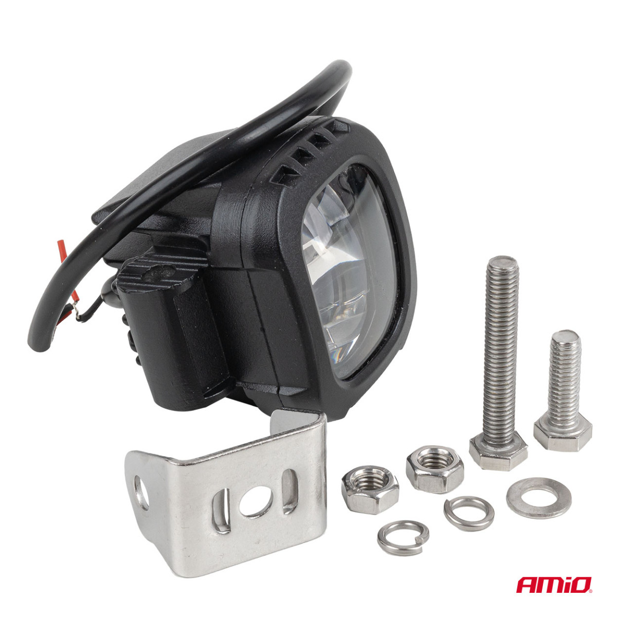 Sicherheitszonenleuchte für Gabelstapler, rotes Licht, 10 W, 10–80 V, IP6K9K, AMIO-04868