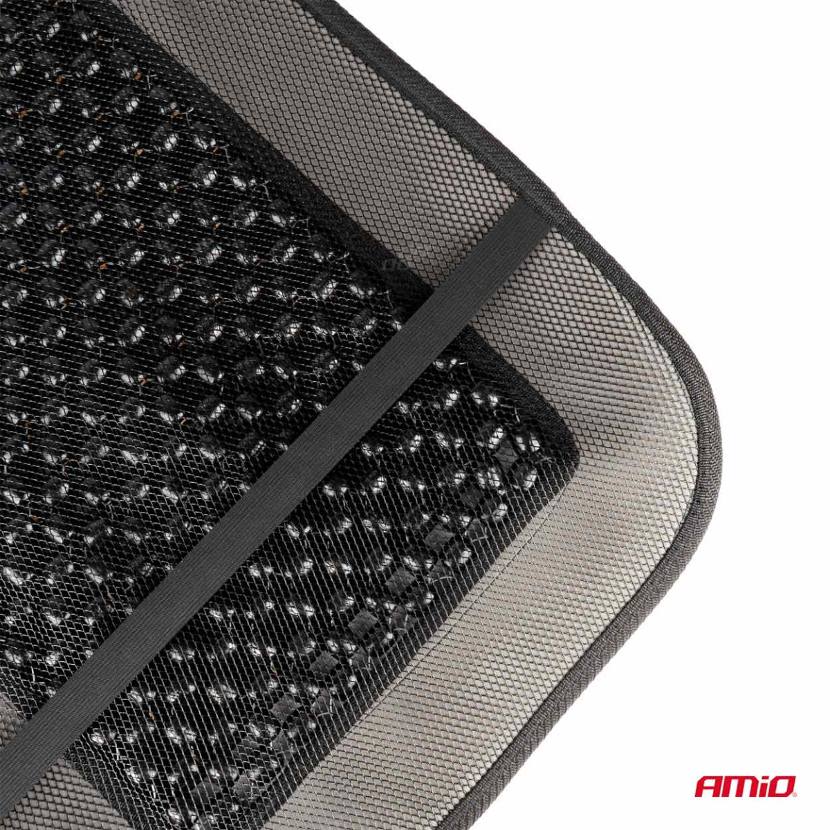 Autositzmatte mit Perlen 90 x 44 cm - schwarz