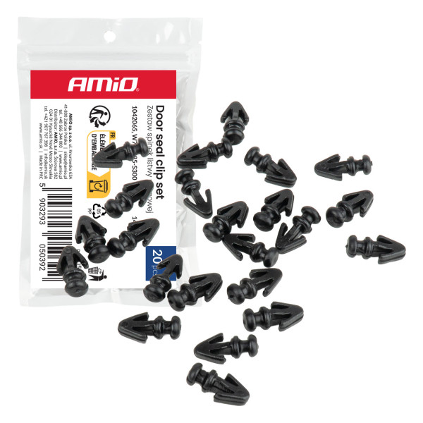 Clips-Set für Schwellerverkleidung 14/8 mm, 20 Stück, AMIO-05039