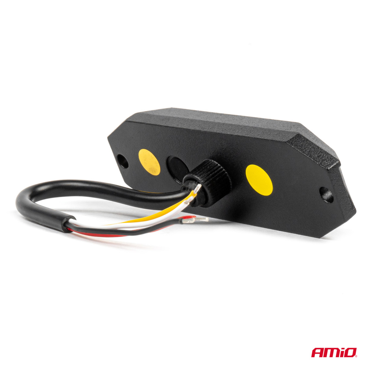 Flache LED-Warnblinkleuchte, orange, 4x3W, R65 R10, 12V/24V, IP6K9K AMIO-03929