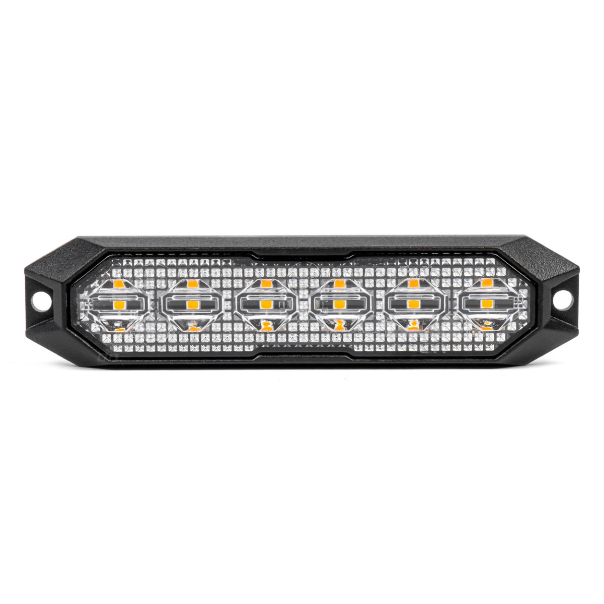 Flache LED-Warnleuchte 6x3W 12/24V R65 R10 AMIO-03930