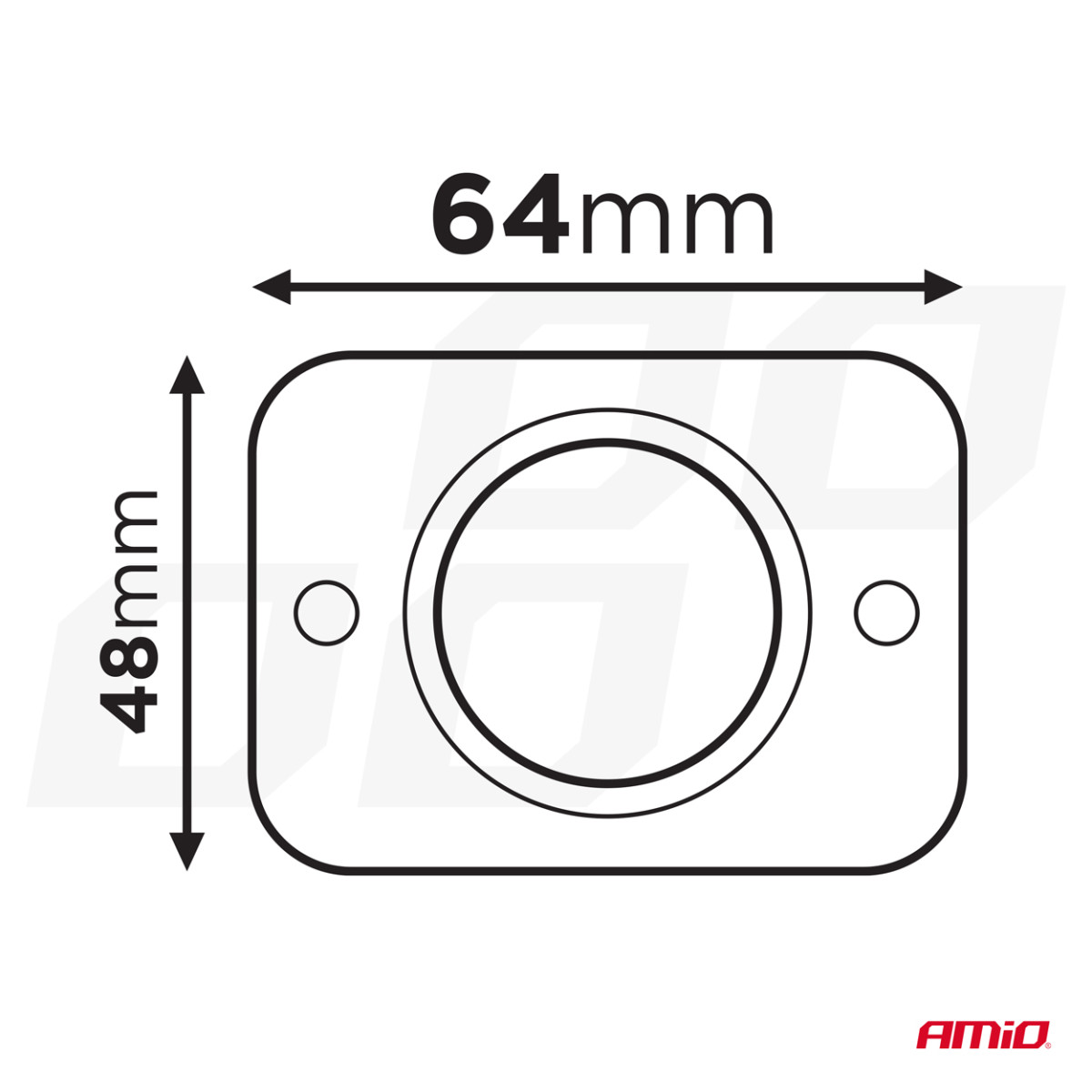 Quadratisches, wasserdichtes Handy-Ladegerät mit roter LED-Beleuchtung, USB + USB-C QC3.0 12/24 V