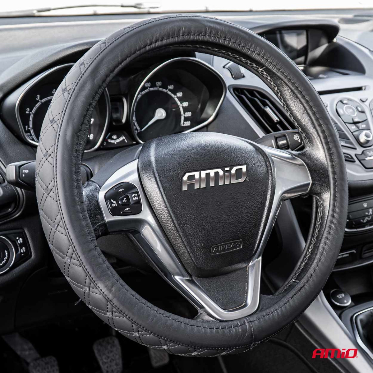 Lenkradbezug 39-41 cm, Echtleder, SWC-51-L