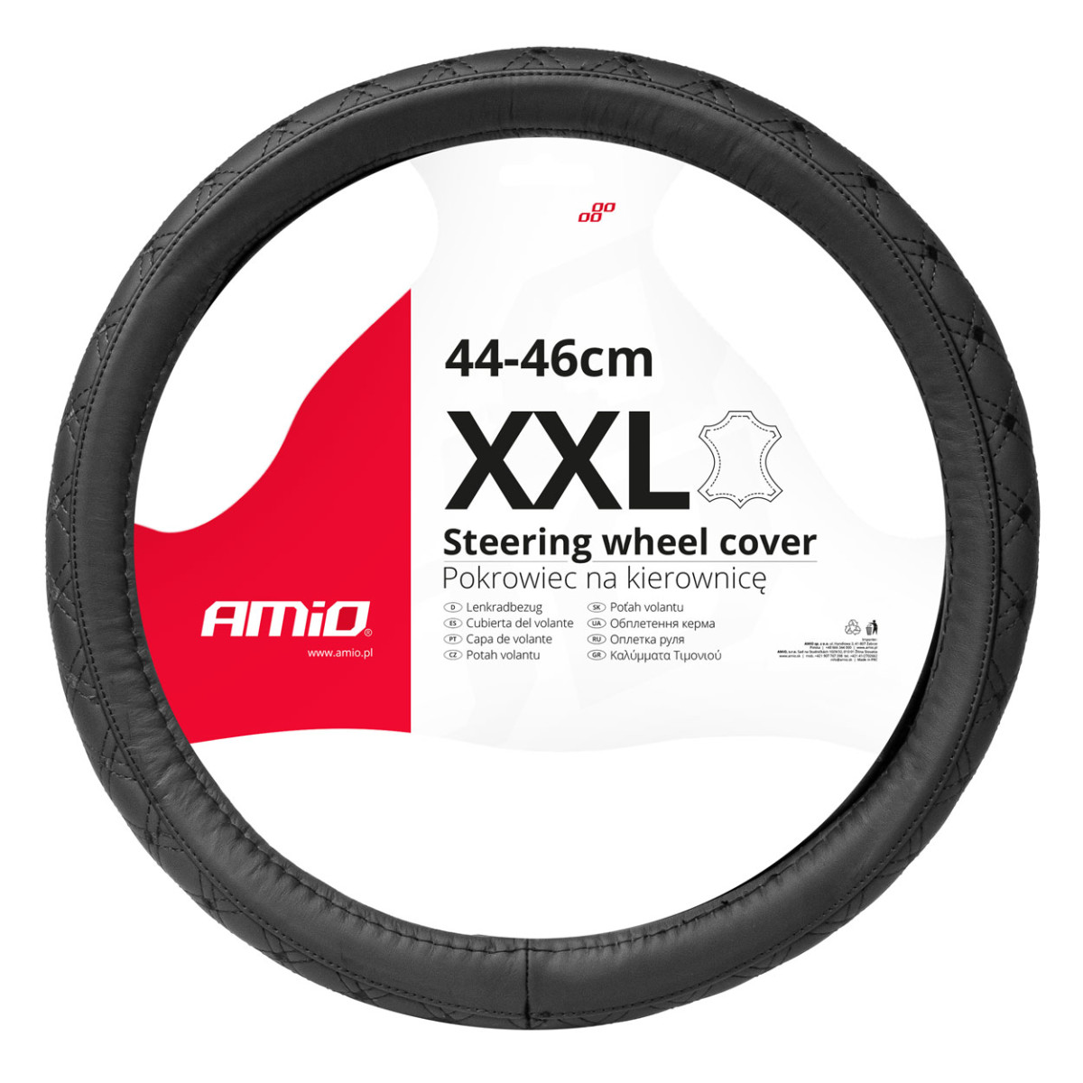 Lenkradbezug 44-46 cm, Echtleder, SWC-51-XXL