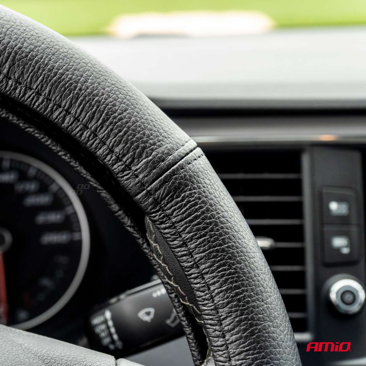 Lenkradbezug aus Echtleder, 35–37 cm, Größe S